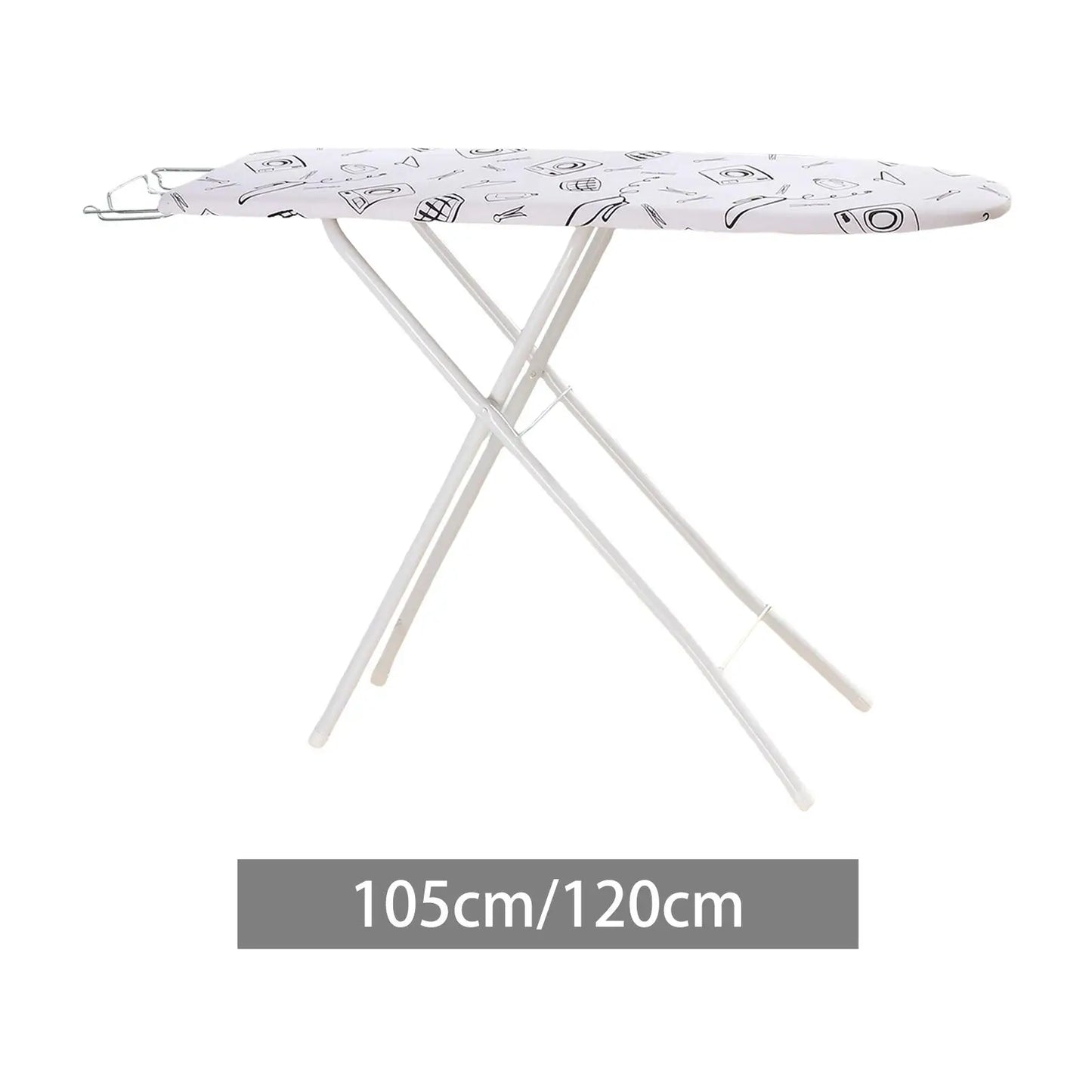 Table à repasser pliante réglable en hauteur avec housse rembourrée pour la buanderie