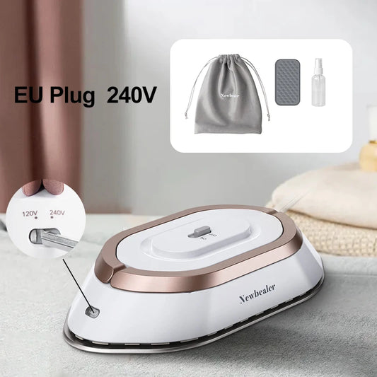 SteamEase Silver, Mini fer à repasser sans vapeur pour vêtements, utile pour le voyage